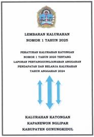 LEMBARAN KAL. NOMOR 1 TAHUN 2025 TENTANG PERTANGGUNGJAWABAN APBKAL 2024