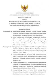 DAFTAR INFORMASI DIKECUALIKAN